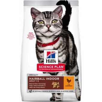 Hill's Adult & Mature Hairball Indoor Dry Cat Food Chicken Flavour 7kg