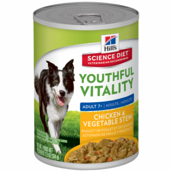 Hill's Canine Senior Vitality Tin with Chicken & Veg 354g