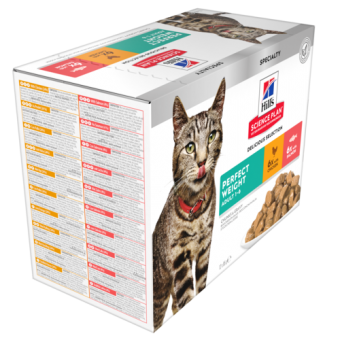 Hills Mature Adult Wet Cat Food Chicken Flavour & Ocean Fish Flavour 85g (12 Pouches)