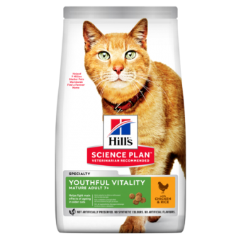 Hill's Adult 7+ Senior Vitality Dry Cat Food Chicken Flavour 1.5kg