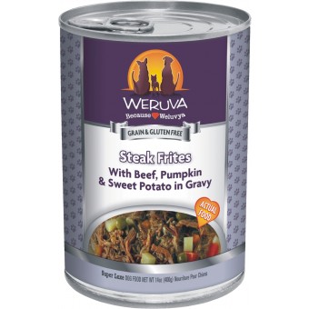 Weruva Steak Fritas Dogs Tin 400g