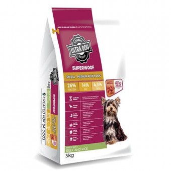 Ultra Dog Superwoof Small to Medium Adult (Beef & Rice) 8kg