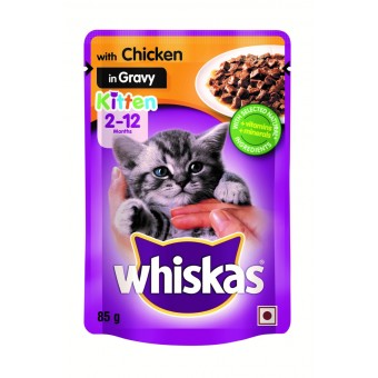 Whiskas Kitten Chicken in Gravy 85g x 12 Pouches