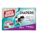 Simple Solution Disposable Dog Diapers X-Small 12 Pack