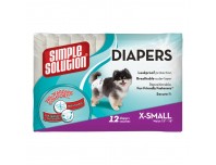 Simple Solution Disposable Dog Diapers X-Small 12 Pack